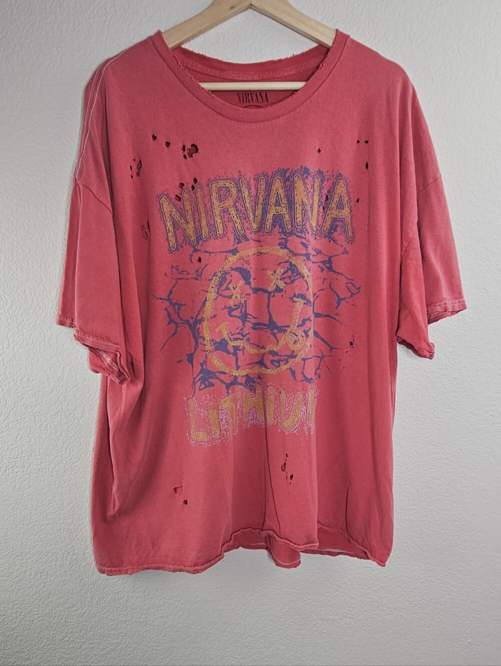 Nirvana Destroyed Cotton Oversized Tshirt L/XL